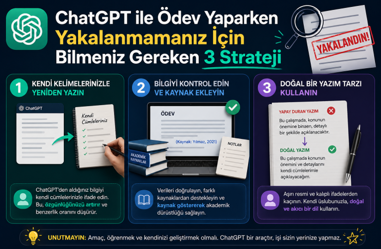 ChatGPT ile Ödev Yaparken Yakalanmamanız İçin Bilmeniz Gereken 3 Strateji
